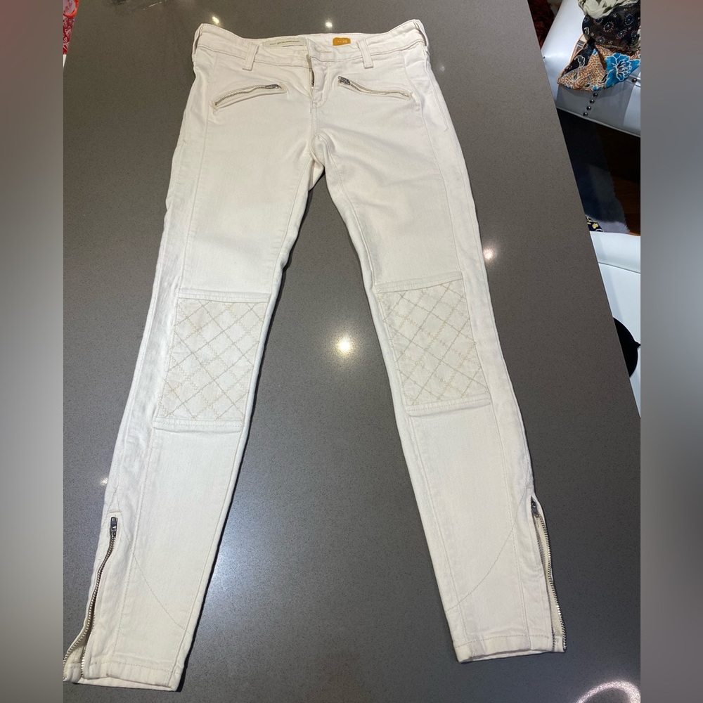 Pilcro and the Letterpress Cream Denim Pants